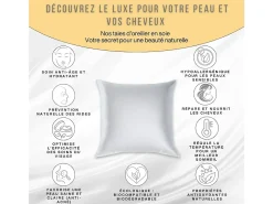 Outlet Inphysio Funda de Almohada en Pura Seda de Morera 70x50 Blanco