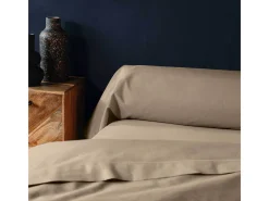 Sale Promo Linge Funda de Almohada "Lina" 85x185cm Arena 100% Algodón Certificado Oeko-TEX Beige