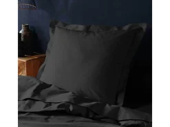 Promo Linge Ropa De Cama-Funda de Almohada "Lina" 63x63cm 100% Algodón Certificado Oeko-Tex Negro