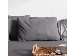 Soleil d'ocre Ropa De Cama-Funda de almohada lisa 63x63 cm ZZZ Gris