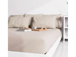 Soleil d'ocre Funda de almohada lisa 63x63 cm ZZZ lino Beige Discount