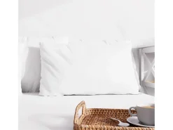 Soleil d'ocre Funda de almohada lisa 50x70 cm ZZZ Blanco Outlet