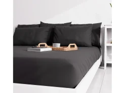Soleil d'ocre Funda de almohada lisa 63x63 cm ZZZ Negro Hot