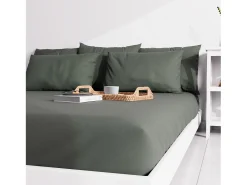 Soleil d'ocre Funda de almohada lisa 50x70 cm ZZZ Caqui Discount