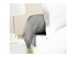 Funda de almohada Lovely Home (85 x 185 cm) (2 Unidades) Gris claro Outlet
