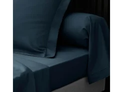 Promo Linge Funda de Almohada "Percaline" 85x185cm Noche de Algodón Percal Certificado Oeko-Tex Azul Hot