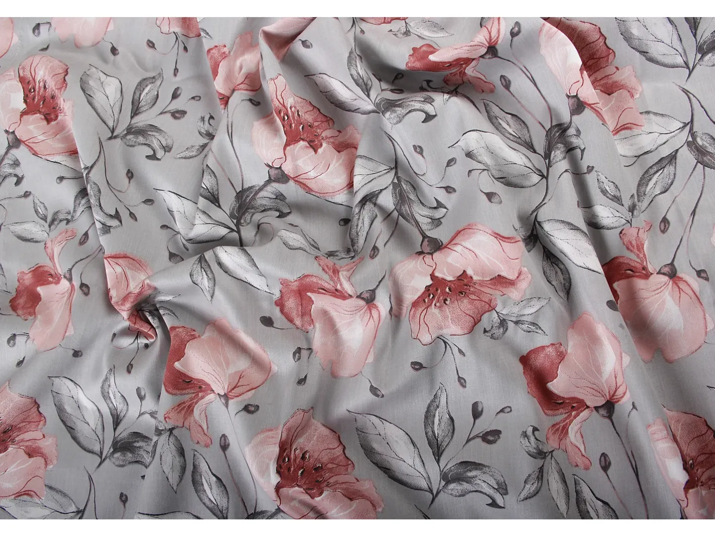 Blanc avenue Ropa De Cama-Funda de almohada satén de algodón 43*185 cm "Floral" Multicolor