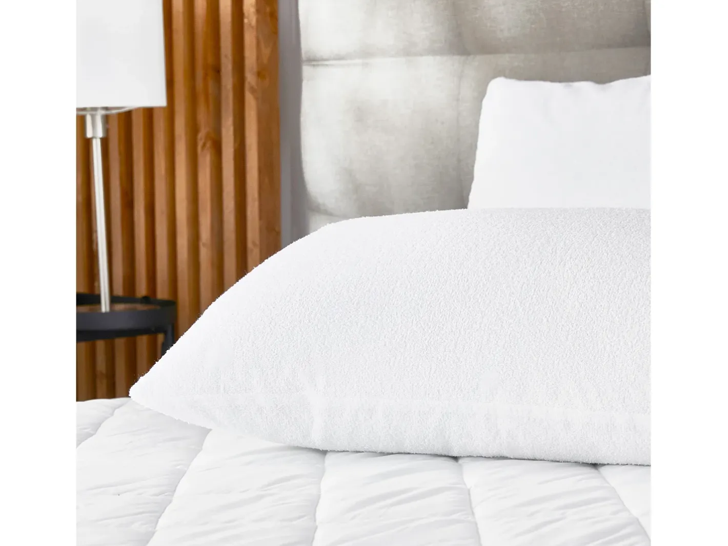 PIKOLIN Funda de Almohada 90x40cm| HOME| Rizo| Aloe Vera| Impermeable Blanco Hot