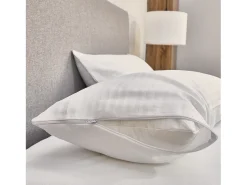 PIKOLIN Ropa De Cama-Funda de almohada 90x40cm| HOME| 100% Algodón| Transpirable Blanco