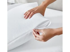 Sale PIKOLIN Funda de Almohada 75x40cm| HOME| Rizo| Aloe Vera| Impermeable Blanco