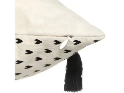 Clearance Atmosphera Funda de cojín con cara de cuerda 40 x 40 cm Marfil