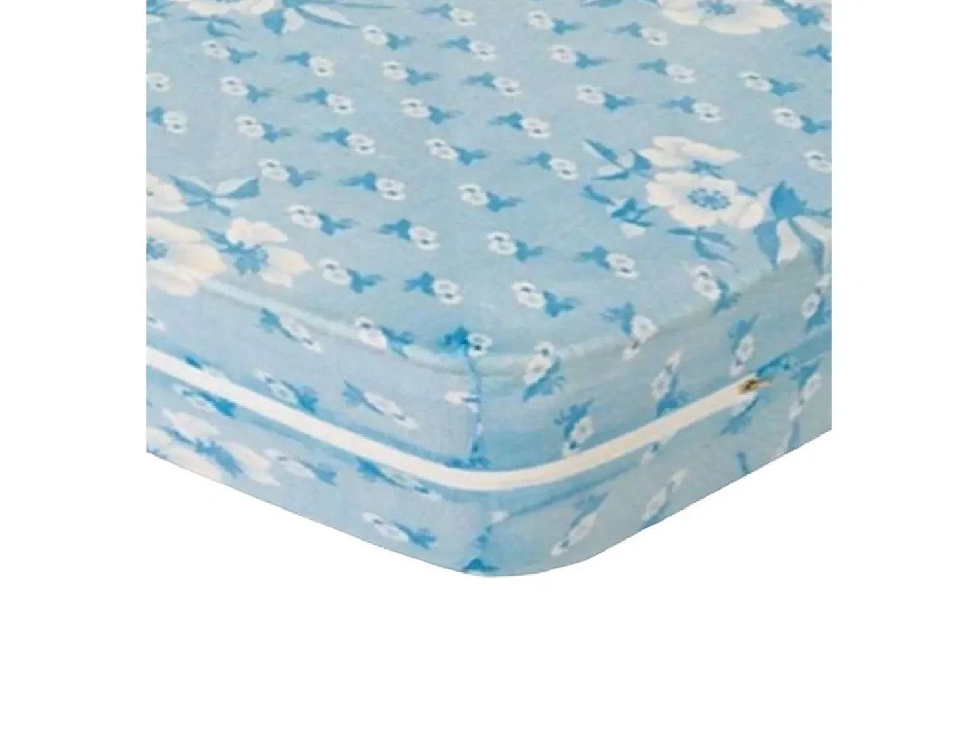 Cambia tus muebles Ropa De Cama-Funda de colchón elástica de 135x190x25 cm con cremallera reforzada en color azul Alba