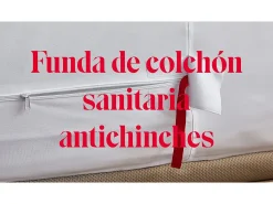 PIKOLIN Funda de colchón 120x190cm| HOME|Antichinches|Cierre hermético Blanco Hot