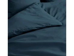 Promo Linge Funda de Edredón Percal Liso 100% Algodón 220x240cm Noche Azul Sale