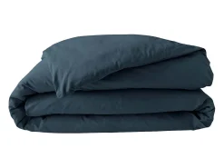Promo Linge Funda de Edredón Percal Liso 100% Algodón 220x240cm Noche Azul Sale