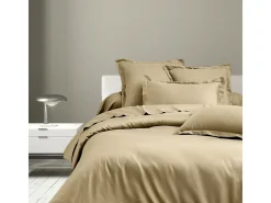 Blanc avenue Funda de edredón satén de algodón Beige Clearance