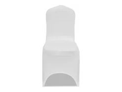 Funda de silla elástica 6 unidades ES185571 Blanco