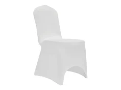 Funda de silla elástica 12 unidades blanca ES887038 Blanco