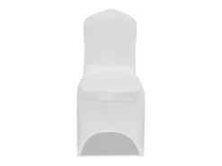 Funda de silla elástica color crema 24 unidades ES636810 Blanco Hot