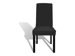 Sale Funda de silla elástica recta 4 unidades negra ES630935 Negro
