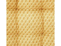 Atmosphera Funda de silla estampada y acolchada con nudos 38 x 38 cm Amarillo Sale