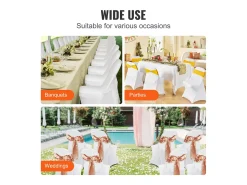 Ropa De Casa-Funda de Silla SucceBuy 30 Piezas, , para la Decoración de Matrimonios y Fiestas Blanco
