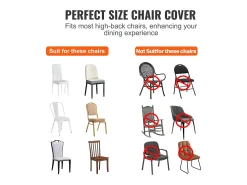 Best Funda de Silla SucceBuy 30 uds., , de Sillas Plegables para Momentos Especiales Blanco