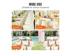 Funda de Silla SucceBuy 30 uds., , para Matrimonio, Banquete, Celebración, Sala de Comer Blanco Outlet
