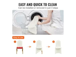 Outlet Funda de Silla SucceBuy, 50 Unidades, Ívor, Fundas de Silla Plegables en Elastano Extensible, para Diversas Ocasiones Como los Matrimonios y las Fiestas Blanco