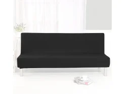 AHD Funda de sofá universal en tejido elástico Quacia - Negro