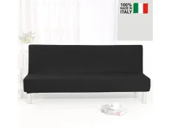 AHD Funda de sofá universal en tejido elástico Quacia - Negro