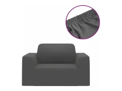 Ropa De Casa-Funda elástica para sillón poliéster jersey antracita ES730596 Gris antracita