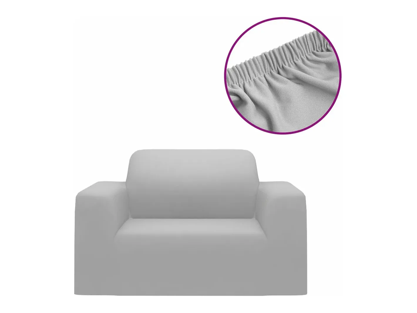 Funda elástica para sillón poliéster jersey ES311607 Gris Best