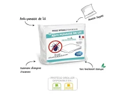 Funda integral anti chinches y anti ácaros para almohada - 65 x 65 cm Blanco Clearance