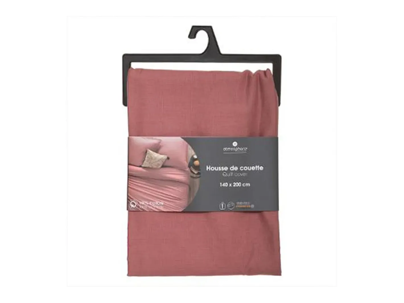New Atmosphera Funda nórdica algodón rosa 90x190cm Rosa palo