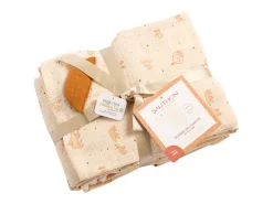 New Sauthon Funda nórdica de algodón 100x135cm y funda de almohada Beige