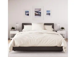 Soleil d'ocre Ropa De Cama-Funda nórdica de polialgodón 260x240 cm PERCALE lino, por Beige