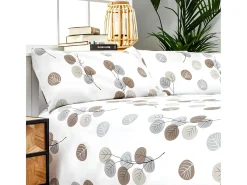 Hot Cotton Artean Funda nórdica HONDARRIBIA 100% algodón orgánico cama 200 Beige