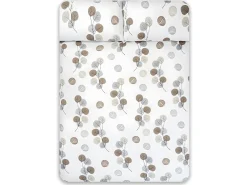 Online Cotton Artean Funda nórdica HONDARRIBIA 100% algodón orgánico cama 135 Beige