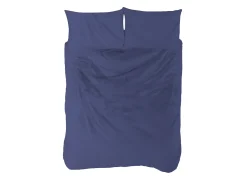 BOHEME Funda nórdica lisa cama 120 cm - 200x200 cm, algodón 200 hilos. Cierre con botones. Azul Online