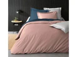 Discount Promo Linge Funda Nórdica Percal 100% Algodón 220x240cm Nude - Confortable y Certificada Oeko-Tex Rosa palo