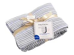 Sauthon Ropa De Cama-Funda nórdica 100x135cm y funda de almohada marinière Blanco