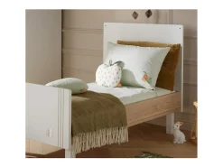Sauthon Funda nórdica y funda de almohada de algodón Verde almendra