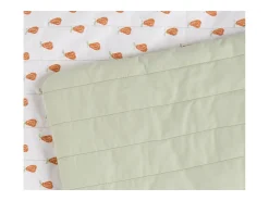 Sauthon Ropa De Cama-Funda para cama de bebé de 90x140 cm en algodón verde lima Verde almendra