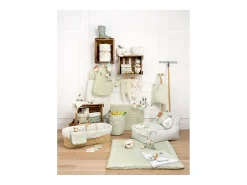 Sauthon Ropa De Cama-Funda para cama de bebé de 90x140 cm en algodón verde lima Verde almendra