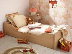 Sauthon Ropa De Cama-Funda para cama de bebé de 90x140 cm en gasa doble de algodón Beige