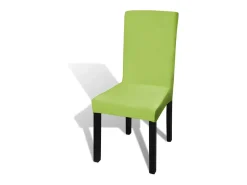 Ropa De Casa-Funda para silla elástica recta 4 unidades ES991758 Verde