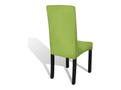 Ropa De Casa-Funda para silla elástica recta 4 unidades ES991758 Verde