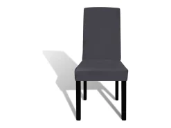 Funda para silla elástica recta 4 unidades ES919776 Gris antracita Hot