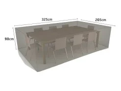 NORTENE Funda protectora mesa rectangular 325x205x90 cm 325X205X90 CM Topo Hot